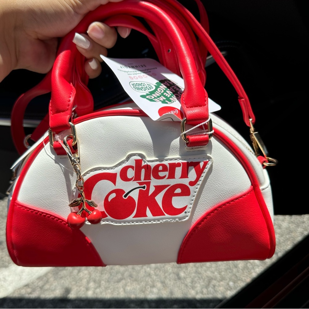 2000s Cherry Coke red and white mini handbag #y2k #vintage